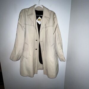 Jack Nicklaus The Golden‎ Bear by Gleneagles Vintage Men's Beige Trench Coat 42L